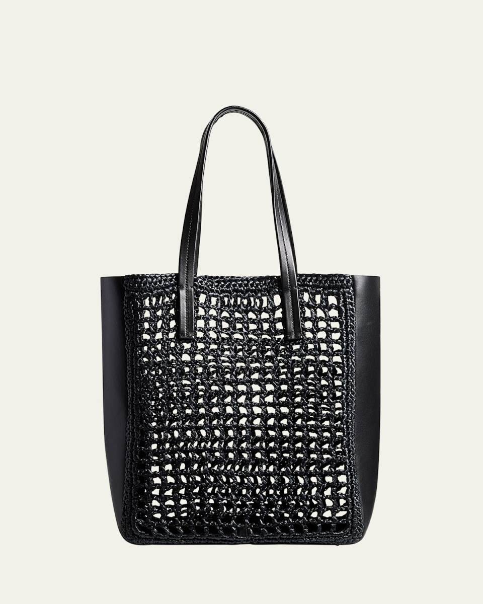 Zoe Small Raffia Tote Bag